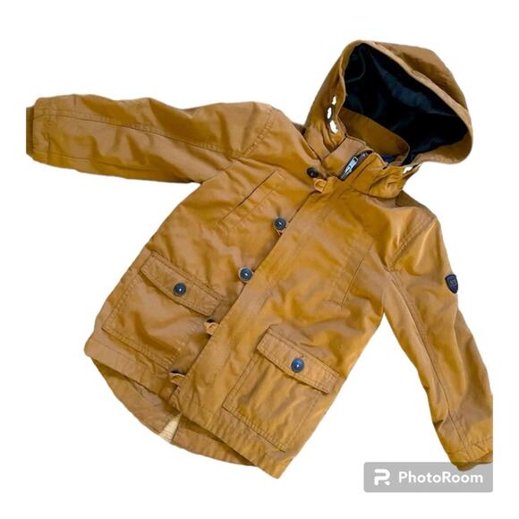 H&M Kids 3 in 1 Parka Jacket Khaki Hooded Size 5 - Picture 1 of 14
